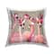 Stupell Industries Fancy Feathers Pink Flamingos Trendy Accessories Throw Pillow, 18" x 18"